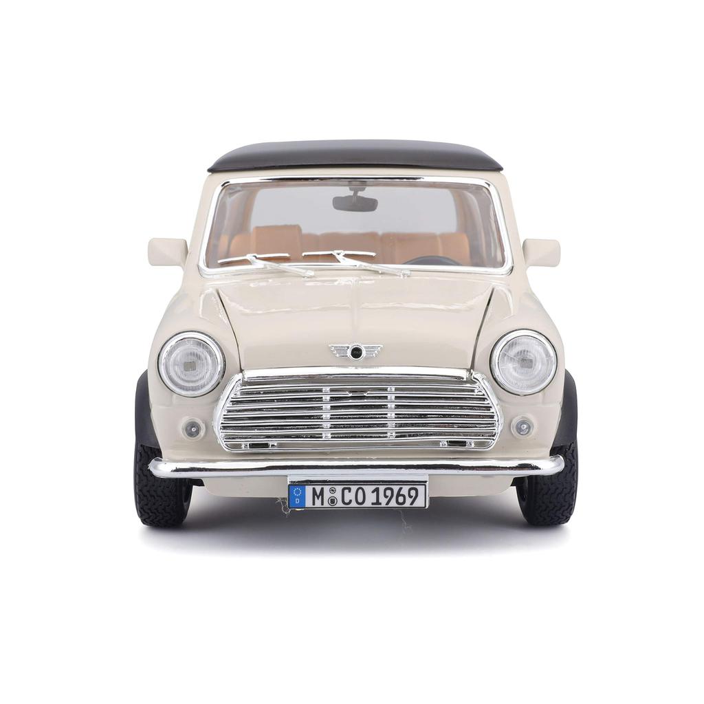 Bburago Масштаб 1969 Mini Cooper Бежевый Литая модель Готовая 1/18 / Автомобиль, Продукт, 18-12036