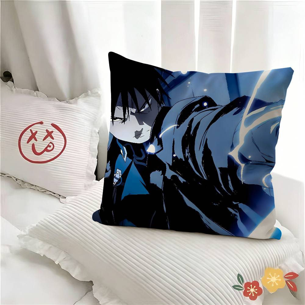 pc Anime Fullmetal Alchemist Pillow Case Fashion Square Pillowcase Bedroom Sofa Room Ins Decoration Leisure