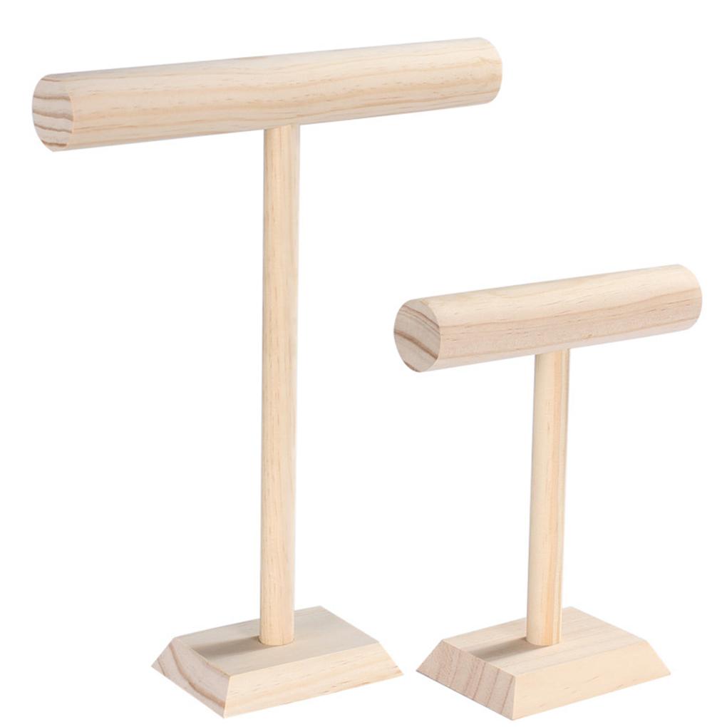 Jewelry Display Stand Wood Bedroom Dormitory Table Necklace Choker Bracelet Bangle Organizer Show Holder Rack Girls