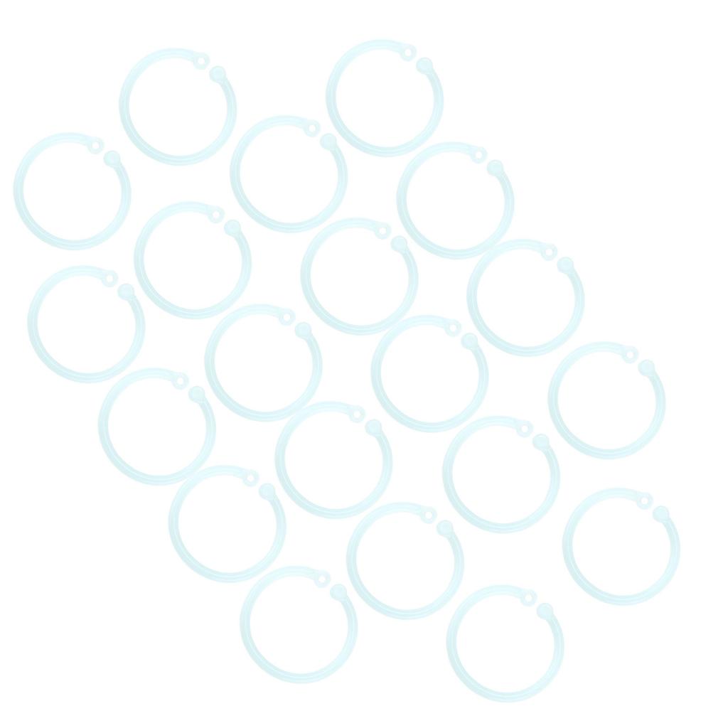 20 шт. Пластиковые кольца Прозрачные Гибкие Кольца для переплета книг с разъемными листами для школы, дома, офиса, карточек