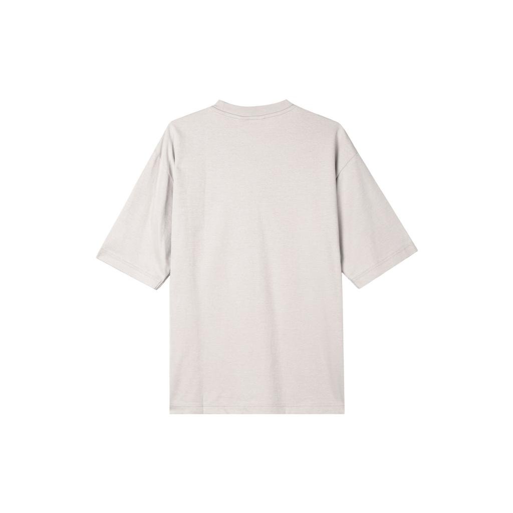 Uniqlo Однотонная футболка унисекс с круглым вырезом и коротким рукавом серии U Светло-серый 455359-02