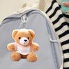Doll Keychain Plush Pendant Bear T-Shirt Design Lightweight Key Holder Easy To Carry Keychain Backpack Accessories