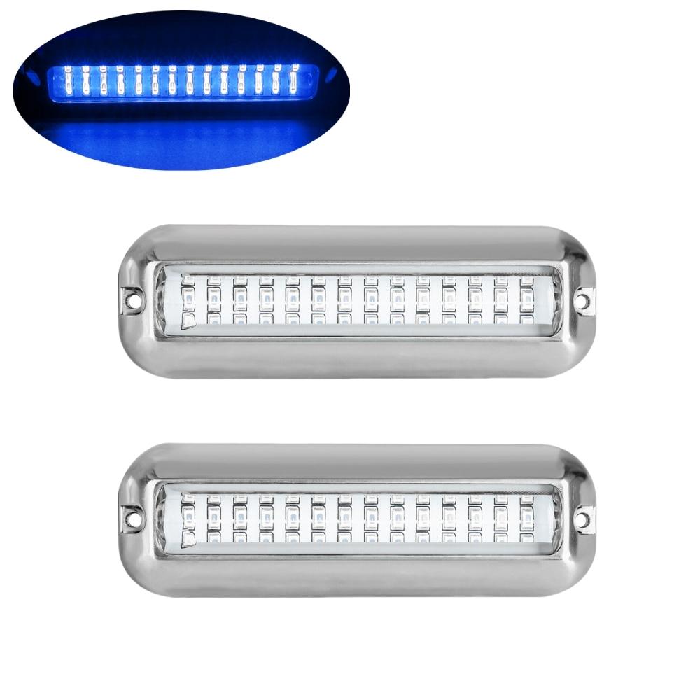 2X42 Светодиодные Подводные Яхтенные ЛОДОЧНЫЕ МОРСКИЕ Транцевые RV ФОНАРИ Нержавеющая Сталь Понтонные Навигационные Огни Яхтенная Лодочная Кормовая Якорная Лампа