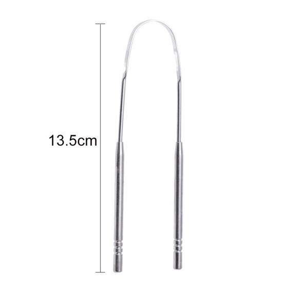 Stainless Steel Tongue Scraper Cleaner Fresh Breath Hygiene Care Cleaning Tool