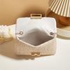 Crossbody Bag for Women Chain Strap Summer Beach Straw Flap Handbag Stylish Accessory Shoulder Bag for Day-to-Night Outfits CLE
