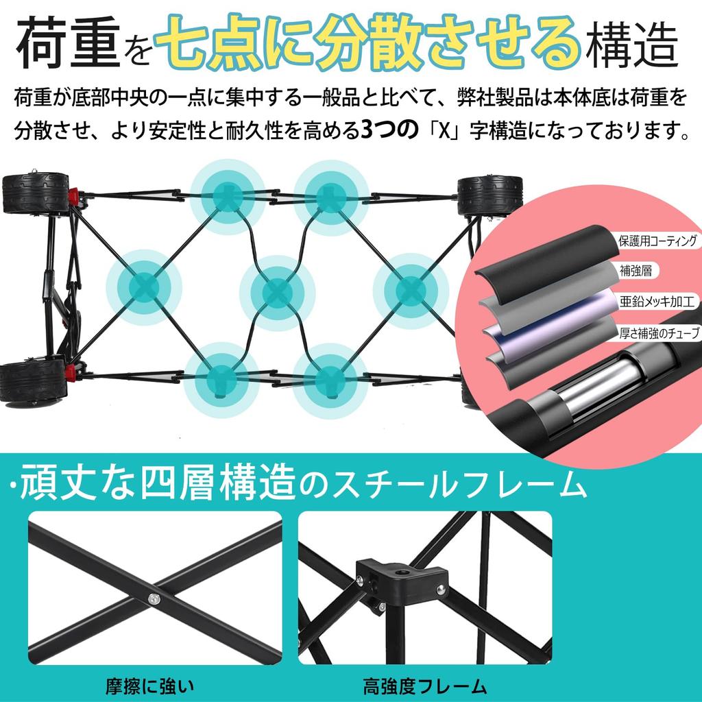 Sekey Extra Large Capacity 300L Load Capacity 200kg Length Carry Wagon for Long Items Thick Tires with 10cm Width Deep Size Is the Smallest Among