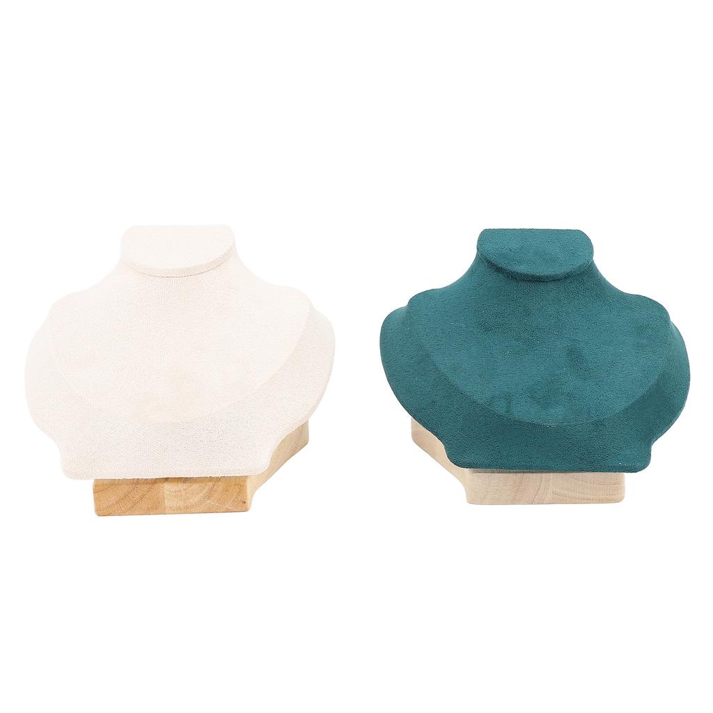 2pcs Necklace Earring Jewelry Display Stand Velvet Necklace Holder Organizer Rack for Countertop Displays and Jewellery