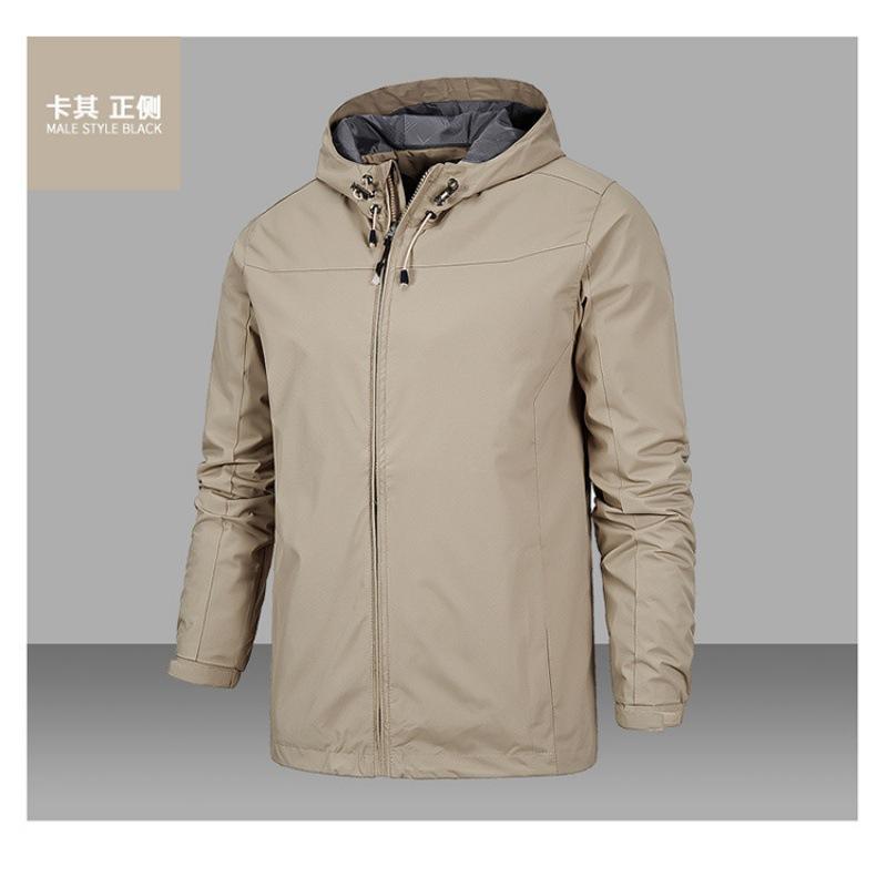 Весенне-осенняя мужская штормовая куртка Fashion Port Wind с капюшоном, ветрозащитное пальто Tooling Youth Tide Big Pocket Des