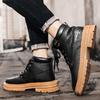 Новые мужские трендовые ботинки Мартин, молодежная уличная мода, повседневные рабочие ботинки, мужские кожаные ботинки на нескользящей толстой подошве