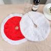 Mini Christmas Tree Skirt Christmas Tree Carpet Mat Cover Navid Snowflakes Tree Skirt Red and White Christmas Tree Decoration