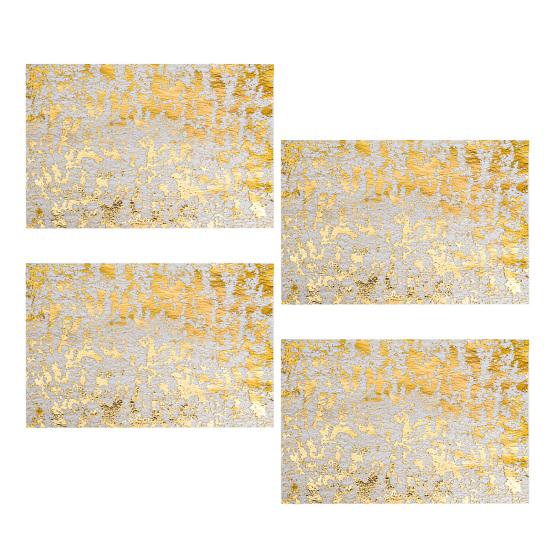 1/4/10 шт. Золотая сетчатая дорожка на стол Легко чистить Металлизированные фольгированные салфетки Свадебная вечеринка Праздничный декор обеденного стола