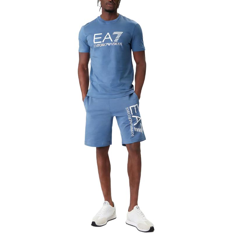 Emporio Armani Мужская футболка из хлопка EA7 с логотипом, топ 7M001412-AF22264-UB064