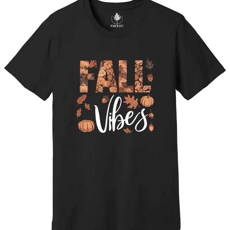 Fall Vibes Shirt Pumpkin Season Shirt Thanksgiving Tshirt Halloween Tee