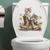 Fun-m148 Shoes Cat Sunflower Toilet with Bathroom Bathroom Decorative Wall Sticker