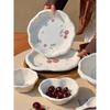 Creative Relief Hand-painted Tableware, Dinner Plate, Ceramic Rice Bowl, Soup Bowl, Kitchen Drinkware Set, Home Accessories