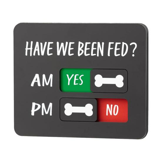 Напоминание о кормлении питомца с магнитом. Таблица кормления собаки/кошки с отметками Покормлены ли мы УТРО/ВЕЧЕР. Ежедневная доска-слайдер для кормления питомца. Магнит на холодильник