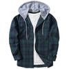  Plaid Pattern Men's Long Sleeve Hooded Shirt Jacket With Chest Pocket, Men's Casual Fall And Winter Coat
