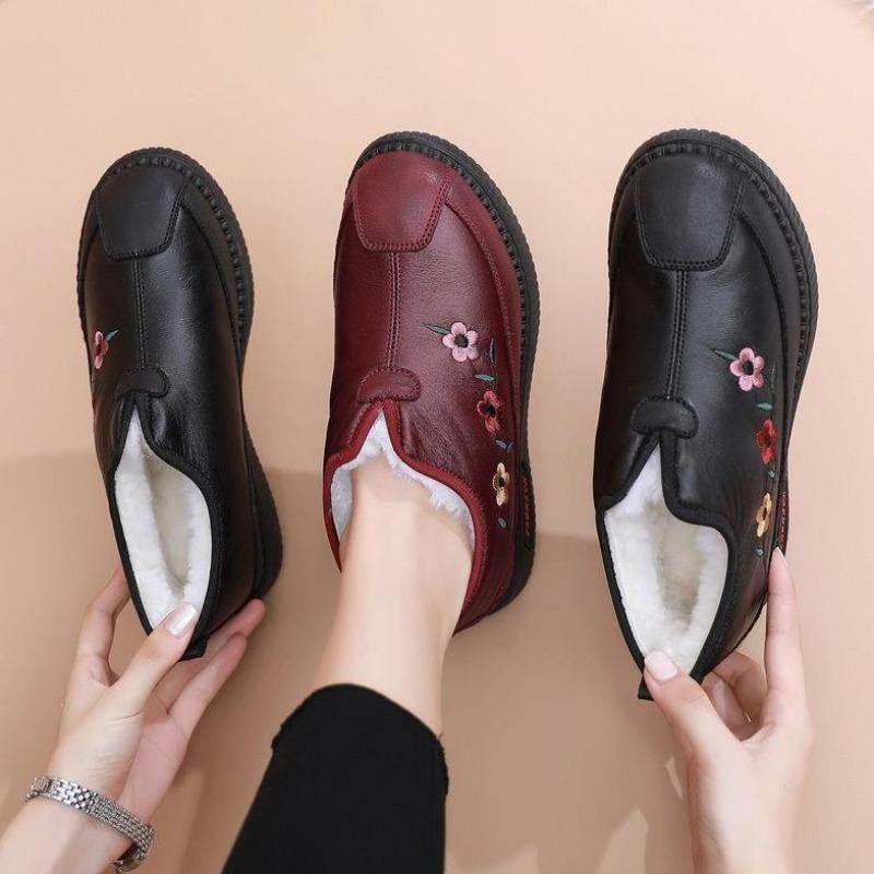 Женские зимние ботинки-мокасины, домашняя обувь из нечеткого плюша из искусственного меха, зимняя теплая Нескользящая обувь из пены с эффектом памяти, для дома и улицы