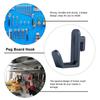 10Pcs Storage Rack Organizer Hole Board Hook J Shape Pegboard Hook Durable Oblique Hanger