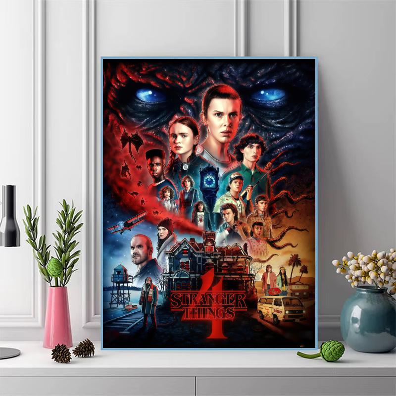 Stranger Things A 100% Round Full Drill 5D DIY Diamond Painting Embroidery Cross Stitch Rhinestone Décor