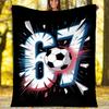 67 Theme Printed Blanket - Perfect for Couch, Bed, Travel & Outdoor Use | Machine Washable, Cozy & Durable.