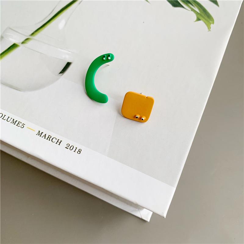 Красочные забавные серьги в виде лица привидения с устойчивой к выцветанию краской и иглой из серебра 925 пробы — милый дизайн Супермена