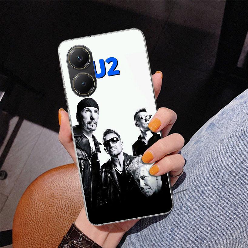 Чехол Band U-U2 Rock Phnoe для Xiaomi Poco X5 X6 X7 Pro X4 Gt F7 Ultra M8 M7 Redmi 15C 15 13C 13 12C 12 Уникальный чехол Coque Poco X
