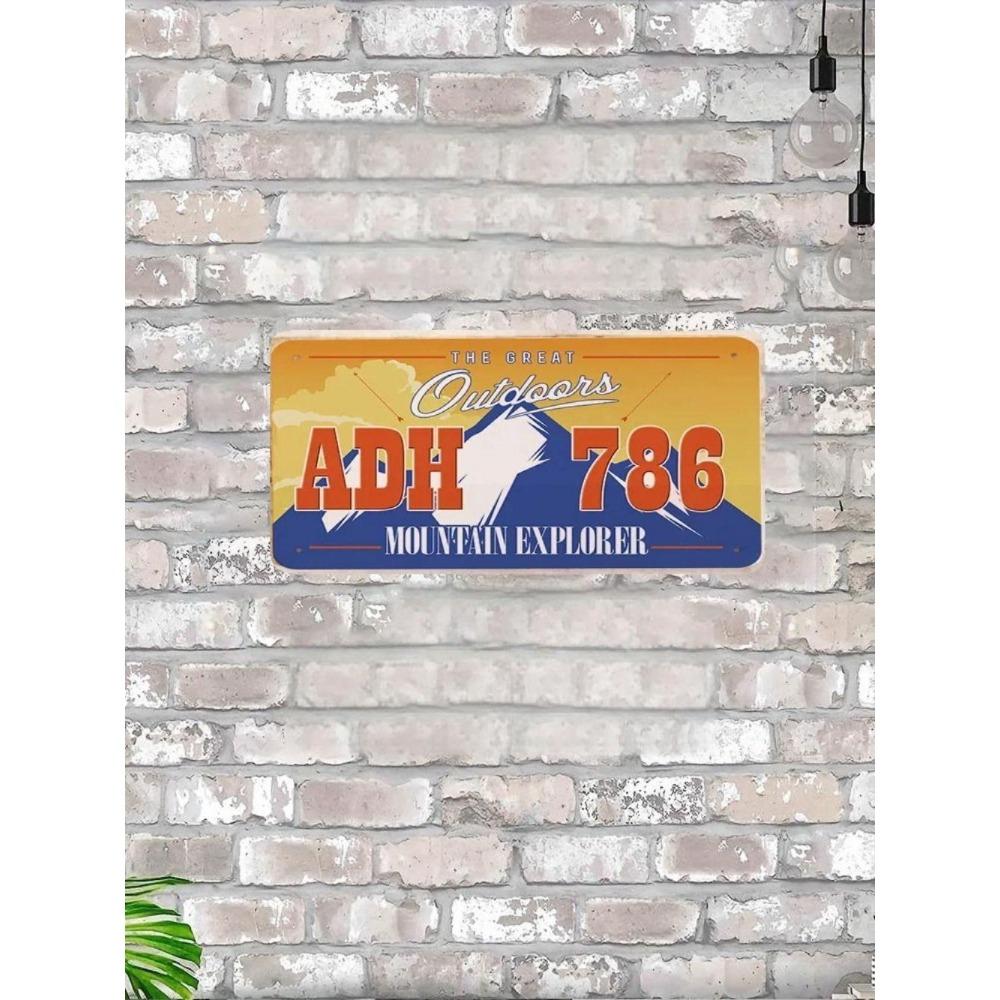 U.S. License Plate, U.S. Car License Plate, Metal, 15x30 Cm.