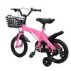 Детский велосипед 12 дюймов розового цвета, регулируемая высота сиденья и руля, тренировочный велосипед для детей 3-10 лет для улицы