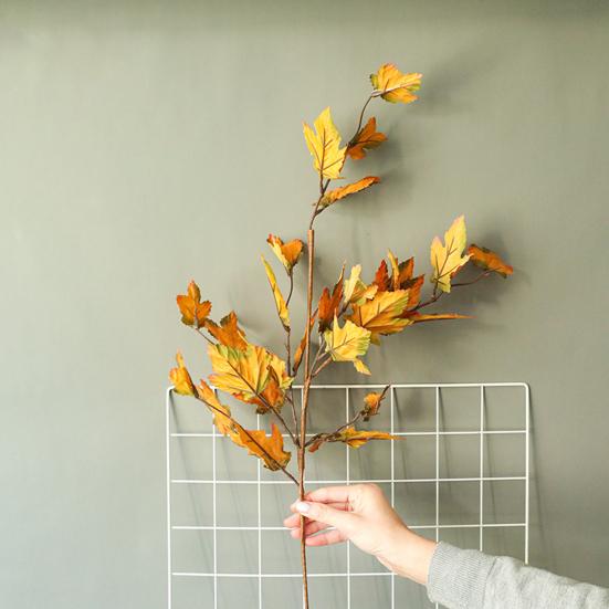 Искусственный кленовый лист, не увядающий, многоразовый, имитация ветки кленового дерева, реквизит для фотосъемки