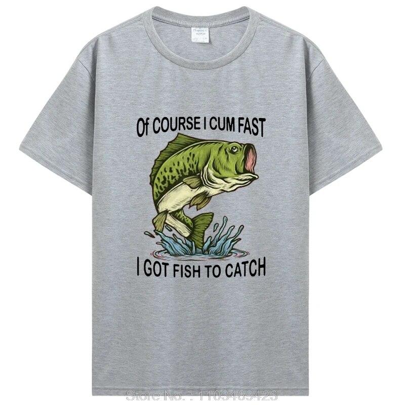Конечно, я кончаю быстро, мне нужно поймать рыбу | Футболка «Рыбак» Одежда для любителей рыбалки «Рыба» унисекс Футболка с рисунком Топы Одежда больших размеров