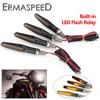 Universal Flashing Turn Signals Motorcycle LED Light Flowing Blinker Built Relay Indicators Moto Flashing Steering