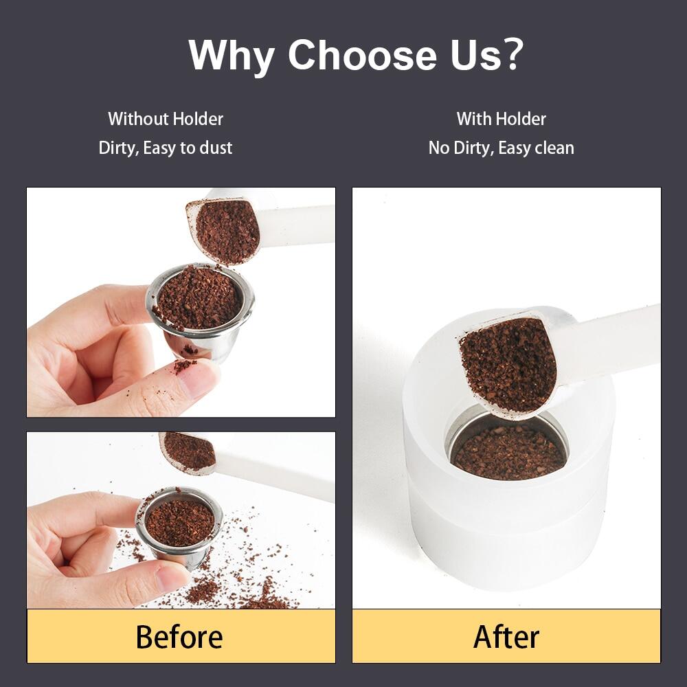 i Cafilas [QT03] Дозирующее кольцо Аксессуары для кофейных инструментов Простое управление ПП Пищевой класс для Nespresso Vertuoline Illy Caffitaly Кофейные капсулы