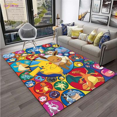 Покемон Пикачу Мультфильм Аниме Милый Ковер для Гостиной Спальни Коврик Кухня Дверь Детский Нескользящий Напольный Коврик Alfombra Подарок на День Рождения