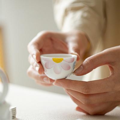 Ручная роспись Арита-яки, керамическая чайная чашка с полным узором, набор для чайной церемонии Кунг-фу, домашняя маленькая чайная чашка, белая фарфоровая, одинарная чашка