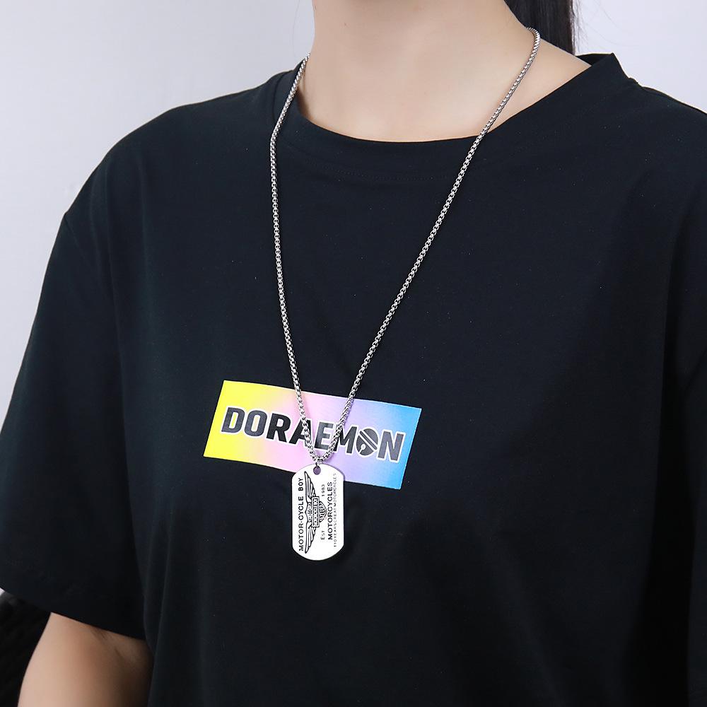 Модное мужское хип-хоп ожерелье из титановой стали - Стильный, универсальный и эмоциональный парный аксессуар.