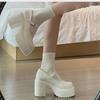 White Mary Jane Heels: 2024 New Spring & Autumn Collection, 9CM Heel Height