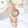 Gedi Fashion Gradient Dial Women's Denim Chain Waterproof Quartz Watch