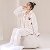 Autumn and Winter Coral Velvet Pajamas New Cashmere and Thick Warm Double-sided Velvet Set Small Fragrant Wind Home Clothes Can Be Worn Outside
