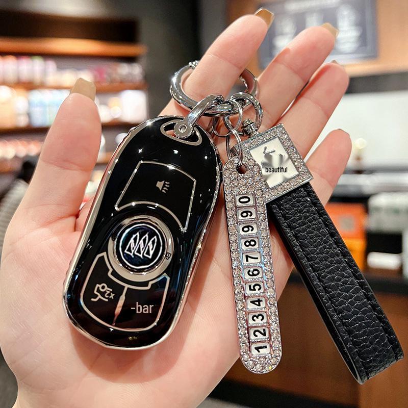 Премиальный чехол для ключей для автомобилей Buick Regal, Envision, GL8, LaCrosse, Enclave, GX и Weilan 7 - Женская сумка-ракушка с пряжкой