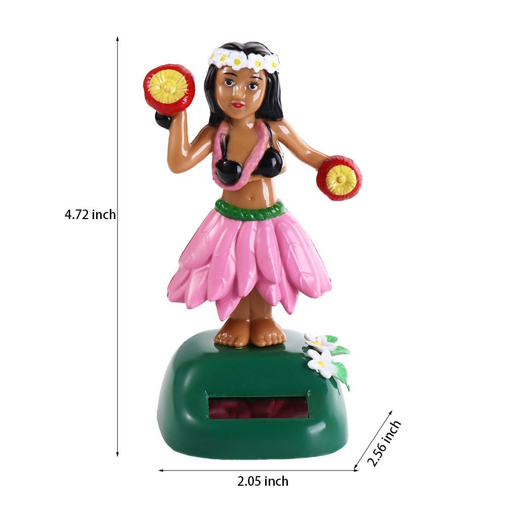 Toy Swinging Bobble Shaking Head Doll Dancing Hula Girl Solar Swinging Doll Swinging Hawaiian Girl
