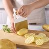 Нож для волнистой нарезки картофеля из нержавеющей стали Кухонные гаджеты Многофункциональная овощерезка Нож для картофеля с волчьим зубом Резак для картофеля фри