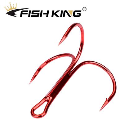 Рыболовные крючки FISHKING, 10/15/20 шт., высокоуглеродистые тройные крючки, супер острые, однотонные, размер 0,433 дюйма-1,574 дюйма, стальной рыболовный крючок с тройными колючками