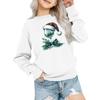 Kids' Fashion Loose-Fit Casual Long-Sleeve Christmas Print Oversized Crewneck Sweatshirt