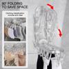 Clothes Drying Rack Laundry Foldable Drip Hanger with 9 Clips, Wall Mounted Suction Cup Clothespins for Socks Gloves Towels