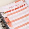PU Money Saving Binder Marbling Cash Budget Book Loose-leaf Binder Money Planner  for Students