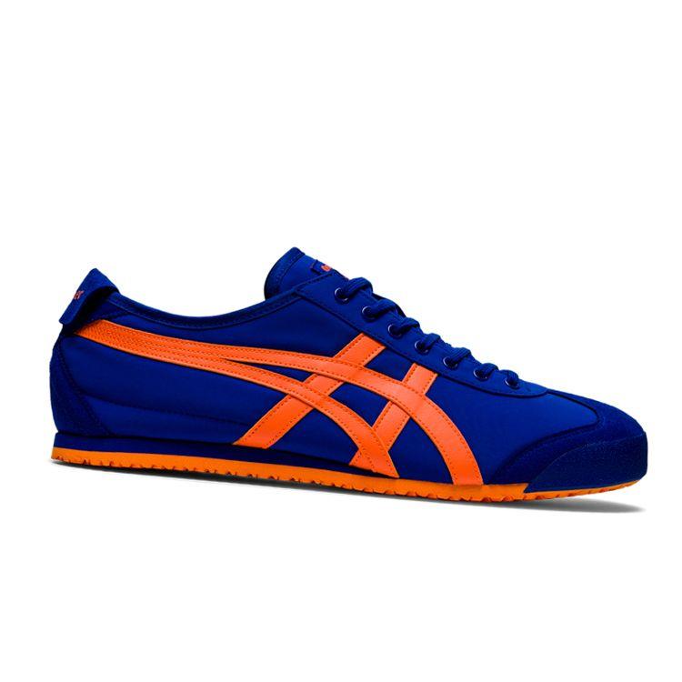 ONITSUKA TIGER Mexico 66 Fabric Synthetic Leather Retro Versatile Non-Slip Low-Top Lifestyle Casual Shoes Unisex Sneaker Blue Orange 1183B497-401