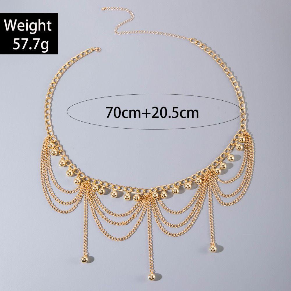 Пояс с кисточками Цепочка на талию Золото Украшение на тело Модная металлическая цепочка на тело Девушки