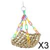 3x Попугай Жердочка Подвесная Игрушка Ручной Работы Лазающий Гамак для Неразлучника Птицы Зяблики