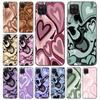 Purple Heart Swirl Pattern Case For Samsung Galaxy A12 A22 A31 A32 A50 A51 A70 A71 A72 A11 A21S A02S A10S A20S A30S A52 S 5G